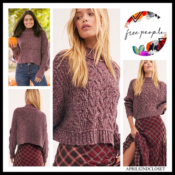 FREE PEOPLE BOHO PULLOVER CHUNKY KNIT SWEATER A2C - Picture 2 of 16